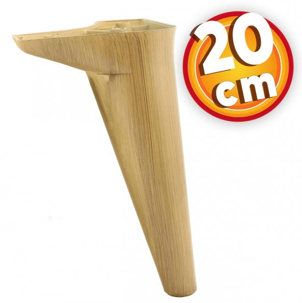 Mobilya Kanepe Sehpa Puf Koltuk Ayağı Baza Ayak Kahverengi 20 cm