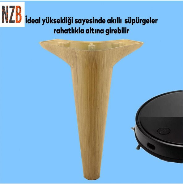 Mobilya Kanepe Sehpa Puf Koltuk Ayağı Baza Ayak Kahverengi 20 cm - 5