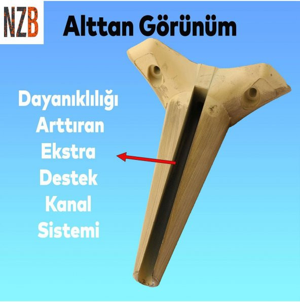 Mobilya Kanepe Sehpa Puf Koltuk Ayağı Baza Ayak Kahverengi 20 cm - 7