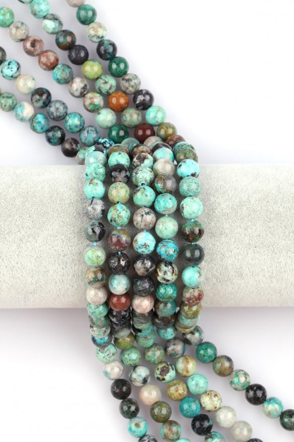 Krizokol ( A Kalite ) Doğal Taş Dizi 8 mm Küre Kesim ürün görseli