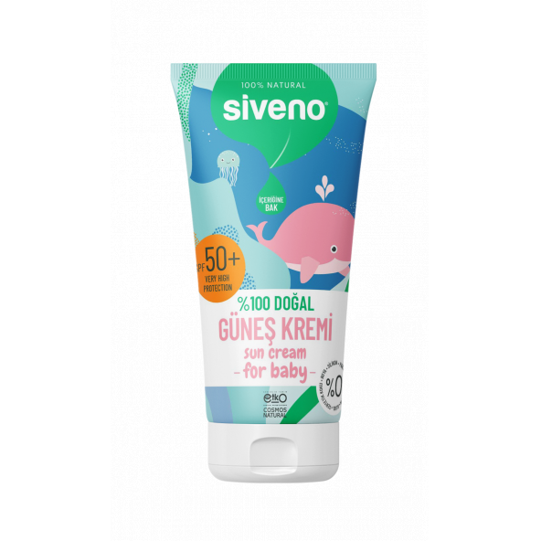 Siveno %100 Doğal Bebekler için Güneş Kremi Spf 50+ 50 ml