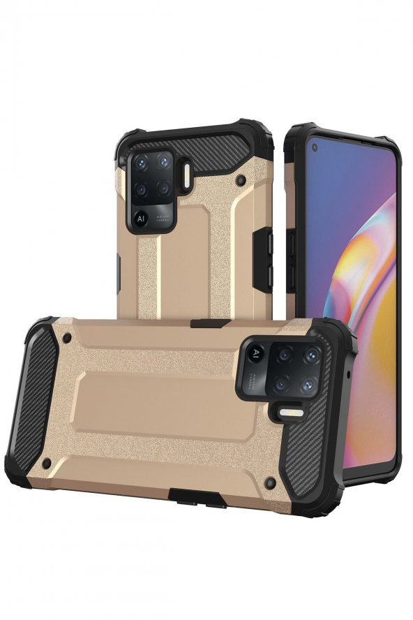 Oppo Reno 5 Lite Kılıf Tank Zırhlı Korumalı Kılıf - Resim 2