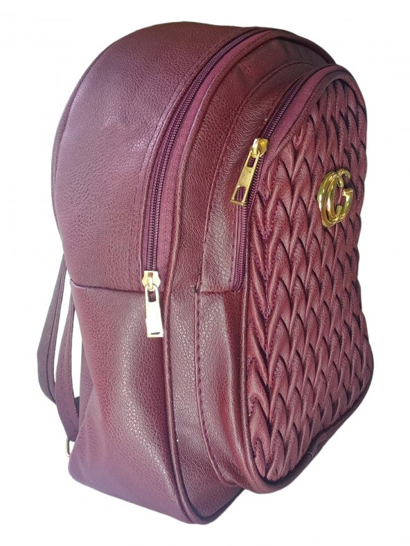 Girist Bayan Bordo Renk Sırt Çantası - 4