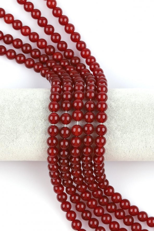 Akik Doğal Taş Dizi 8 mm Küre Kesim