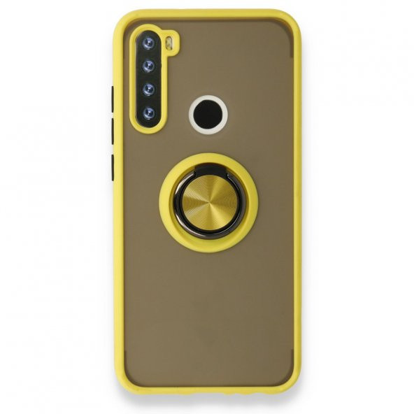 Xiaomi Redmi Note 8 Kılıf Arkası Buzlu Yüzüklü Montreal Kapak - 5