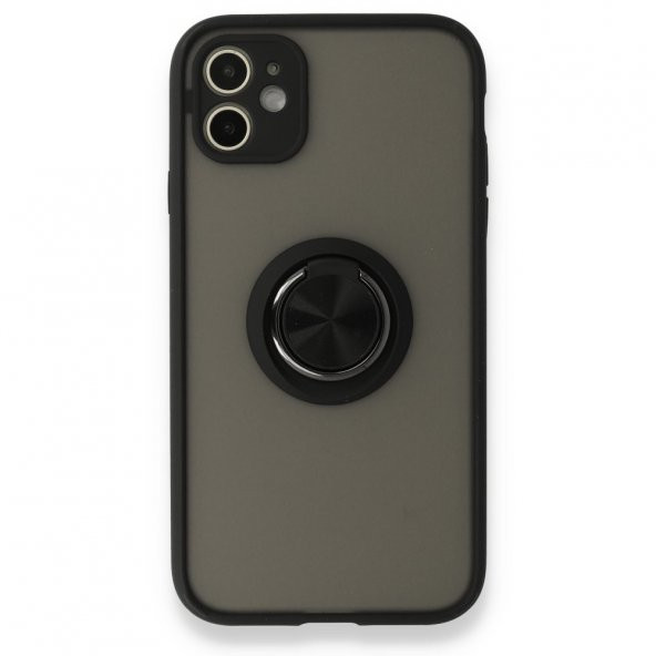 Apple iPhone 11 Kılıf Arkası Buzlu Yüzüklü Montreal Sert Kapak - 5
