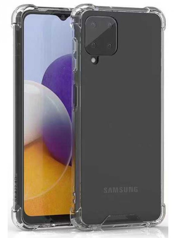 Samsung Galaxy M22 Kılıf Darbelere Dayanıklı Sert Silikon Şeffaf