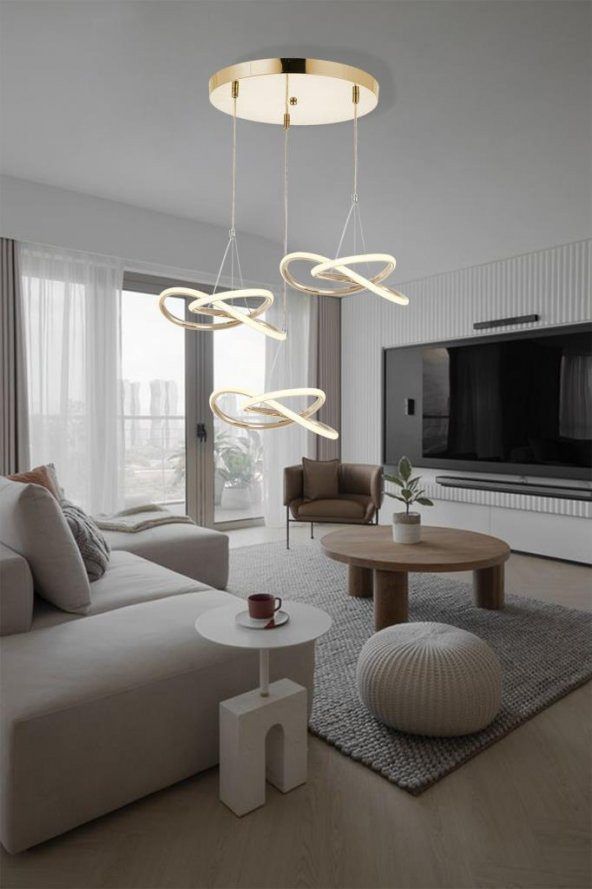 Eray Aydınlatma 9192-3 Gold Powerled Avize - 2
