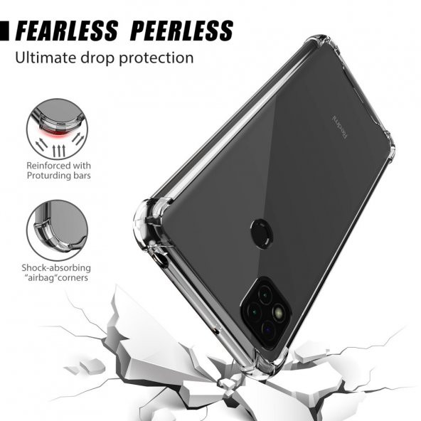 Xiaomi Redmi 9C Kılıf Antishock Darbe Emici Şeffaf Sert Silikon - 2