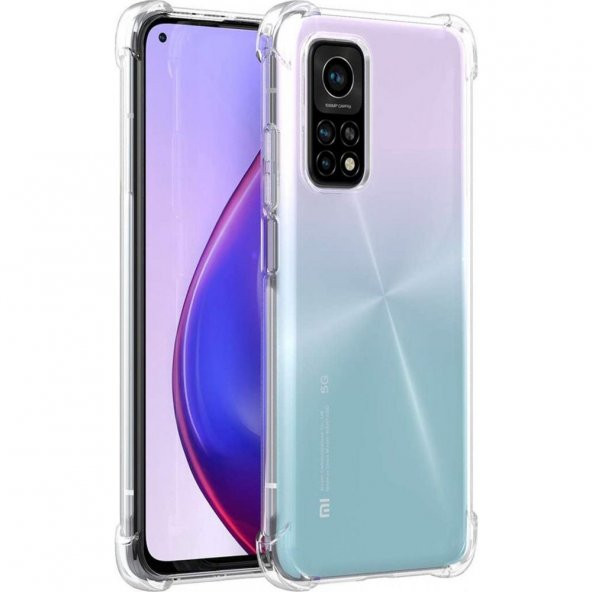 Xiaomi Mi 10T Kılıf Antishock Darbe Emici Şeffaf Sert Silikon