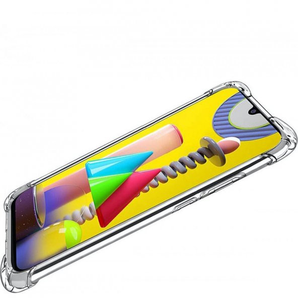 Samsung Galaxy M31 Kılıf Antishock Darbe Emici Şeffaf Silikon - 3