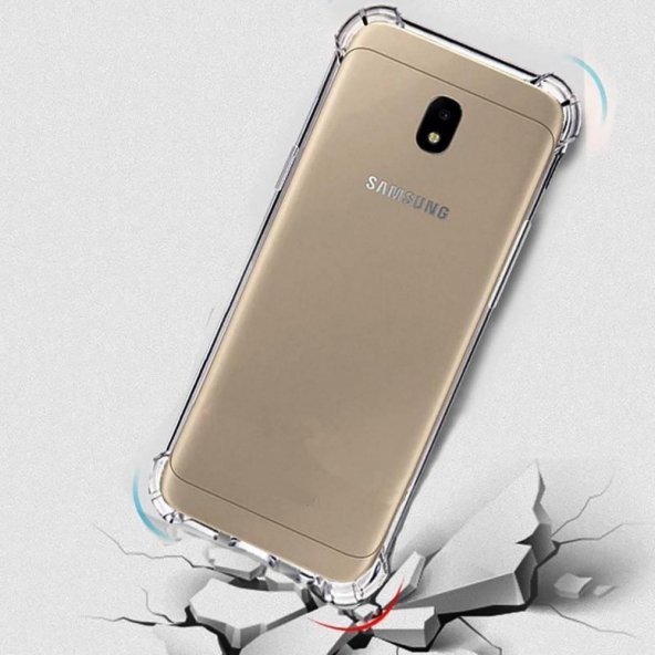 Samsung Galaxy J7 Pro Kılıf Antishock Darbe Emici Şeffaf Silikon - Resim 2