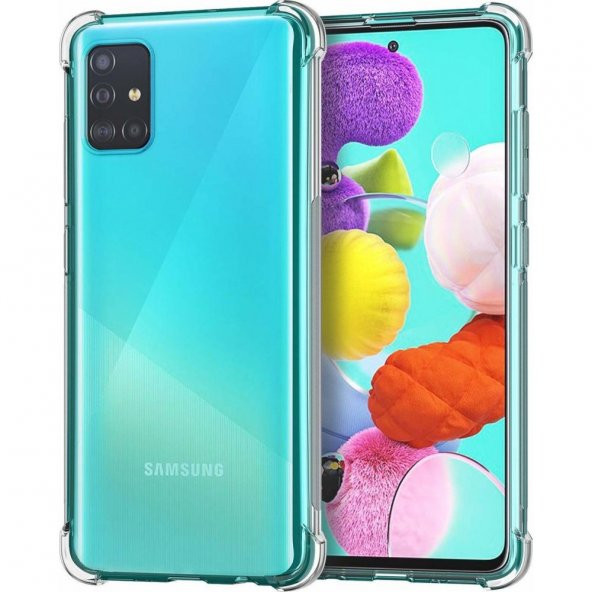 Samsung Galaxy A71 Kılıf Antishock Darbe Emici Şeffaf Silikon - 1