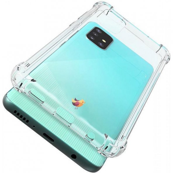 Samsung Galaxy A51 Kılıf Antishock Darbe Emici Şeffaf Silikon - 3