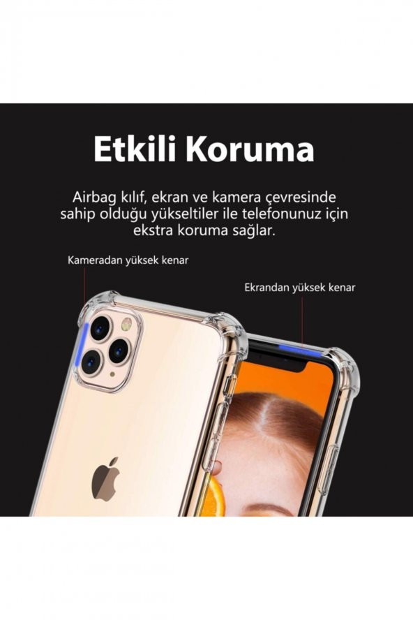 Samsung Galaxy A21S Kılıf Antishock Darbe Emici Şeffaf Silikon - 9