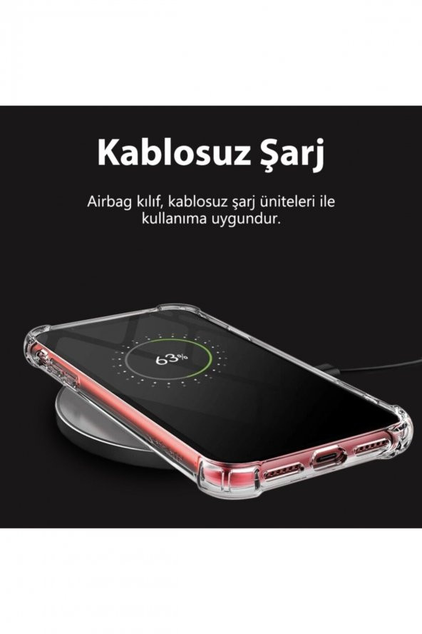 Samsung Galaxy A21S Kılıf Antishock Darbe Emici Şeffaf Silikon - 11
