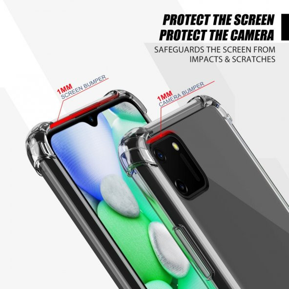 Realme C11 Kılıf Antishock Darbe Emici Şeffaf Sert Silikon - Resim 3