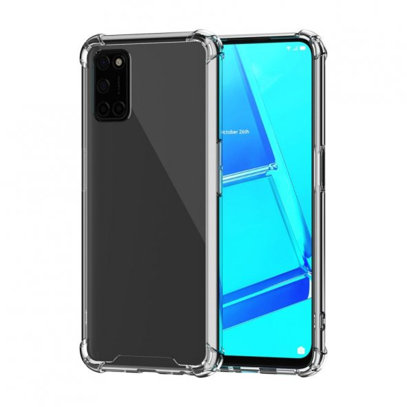 Oppo A72 Kılıf Antishock Darbe Emici Şeffaf Sert Silikon