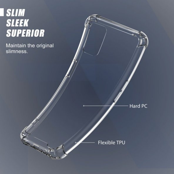 Oppo A72 Kılıf Antishock Darbe Emici Şeffaf Sert Silikon - Resim 7