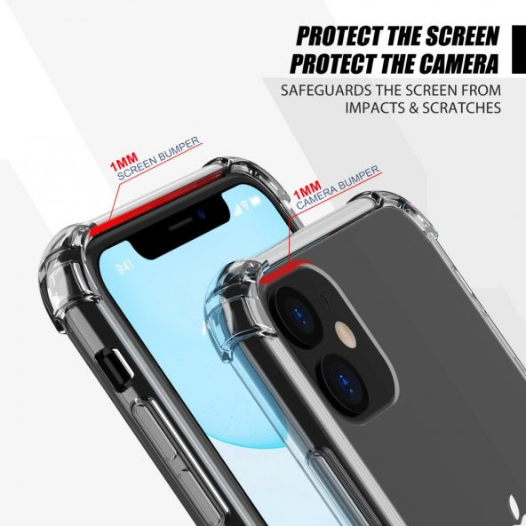 Apple iPhone 11 Kılıf Antishock Darbe Emici Şeffaf Sert Silikon - 3