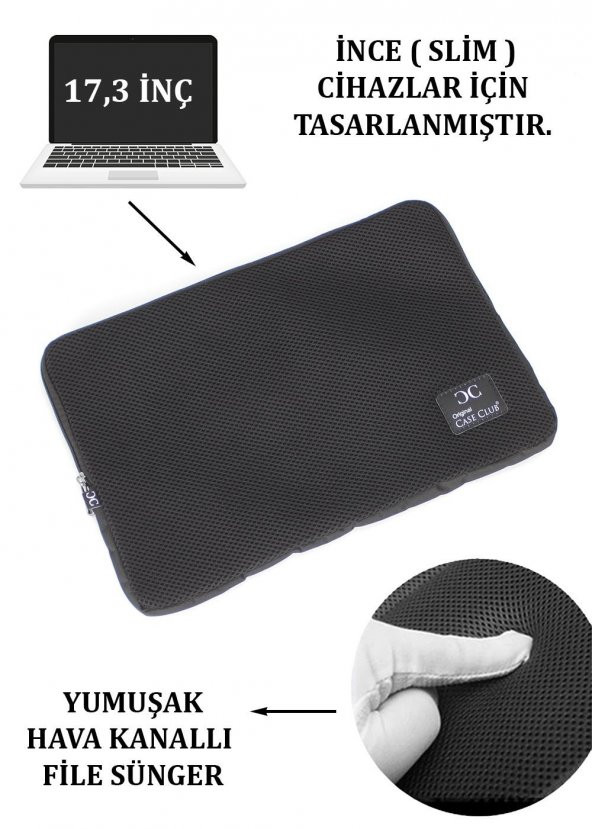 Macbook Kılıfı 17.3 ve 17 inç File Sünger 8683255011568