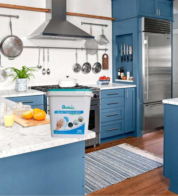 QUICKCARE Dezenfektanlı Yüzey Temizlik Havlusu 400 Yaprak, YEDEK POŞET Beyaz Sabun Kokulu - 7