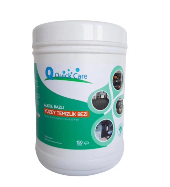 QUICKCARE Dezenfektanlı Yüzey Temizlik Havlusu 150 Yaprak- Limon Kokulu - 5