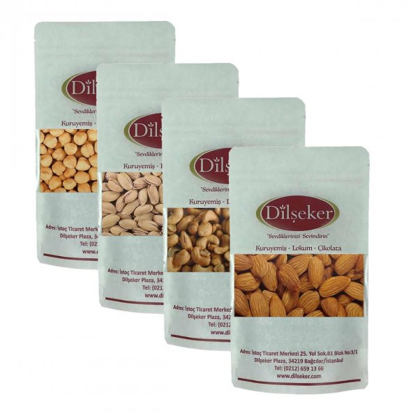4'lü Karışık Kuruyemiş ( Antep Fıstığı + Fındık + Badem + Kaju ) 1000 Gram - Resim 2