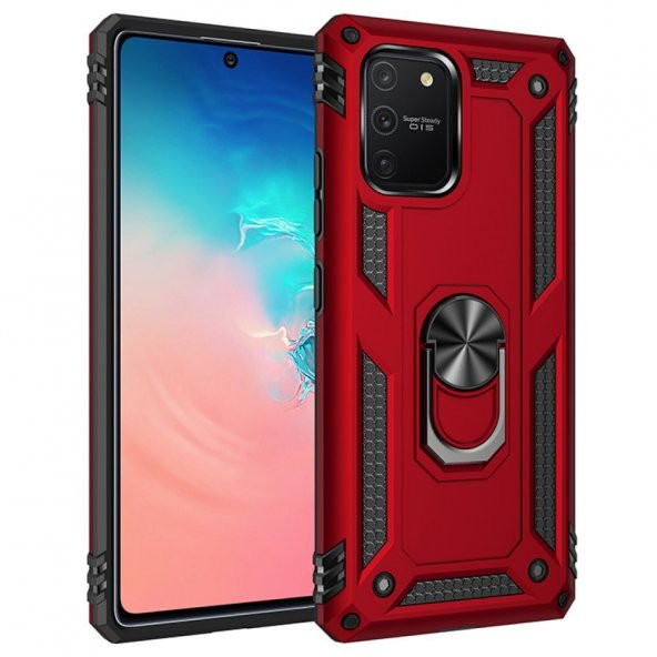 Samsung Galaxy S10 Lite Kılıf Sofya Yüzüklü Yüksek Korumalı Kılıf