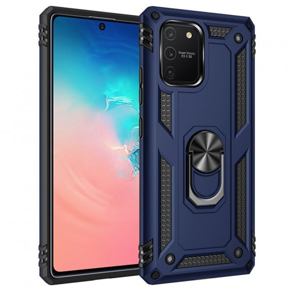 Samsung Galaxy Note 10 Lite Kılıf Sofya Yüzüklü Standlı Kılıf - 7