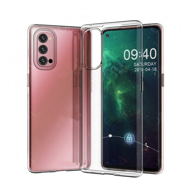 Oppo Reno 4 Kılıf Lüx Şeffaf Silikon Kılıf Yüksek Koruma - Resim 2
