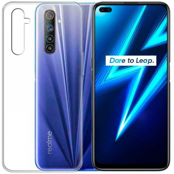 Realme 6 Pro Kılıf Lüx Şeffaf Silikon Kılıf Yüksek Koruma