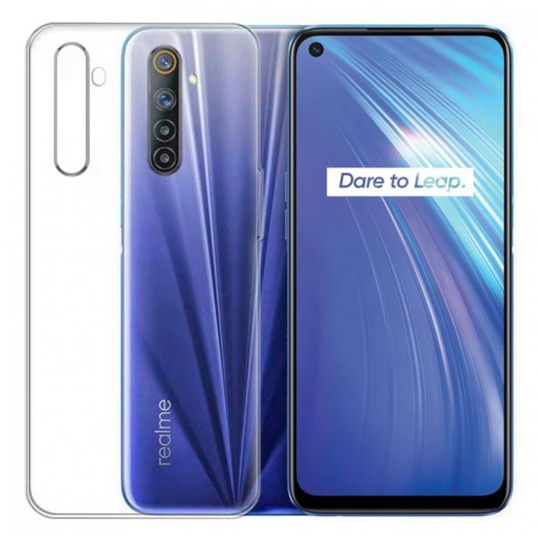 Realme 6 Kılıf Lüx Şeffaf Silikon Kılıf Yüksek Koruma