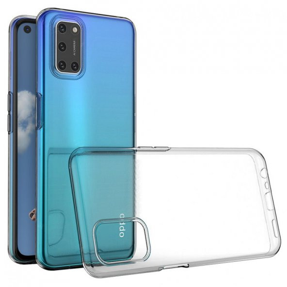 Oppo A52 Kılıf Lüx Şeffaf Silikon Kılıf Yüksek Koruma