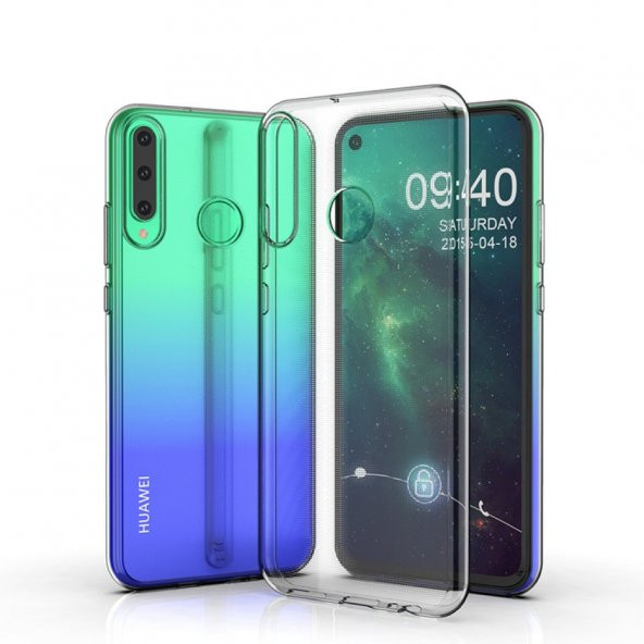 Huawei Y6P Kılıf Lüx Kamera Korumalı Şeffaf Silikon Kılıf - 2