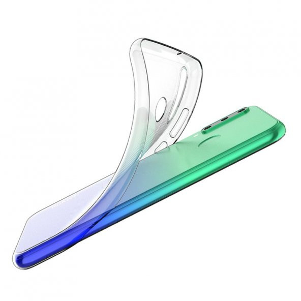 Huawei Y6P Kılıf Lüx Kamera Korumalı Şeffaf Silikon Kılıf - 3