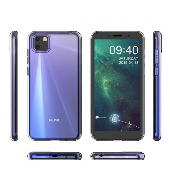 Huawei Y5P Kılıf Lüx Kamera Korumalı Şeffaf Silikon Kılıf - 2