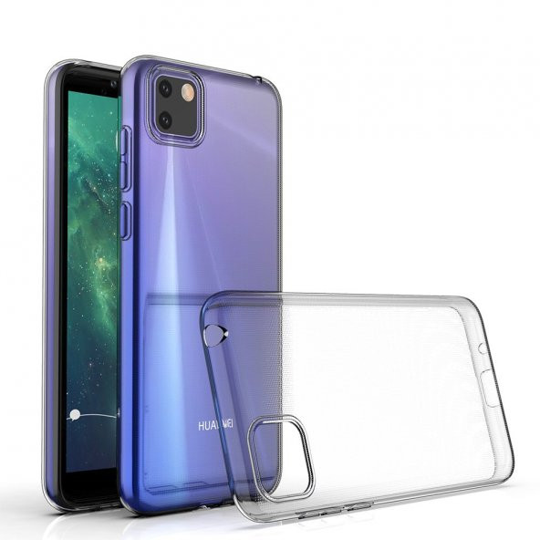 Huawei Y5P Kılıf Lüx Kamera Korumalı Şeffaf Silikon Kılıf - 3