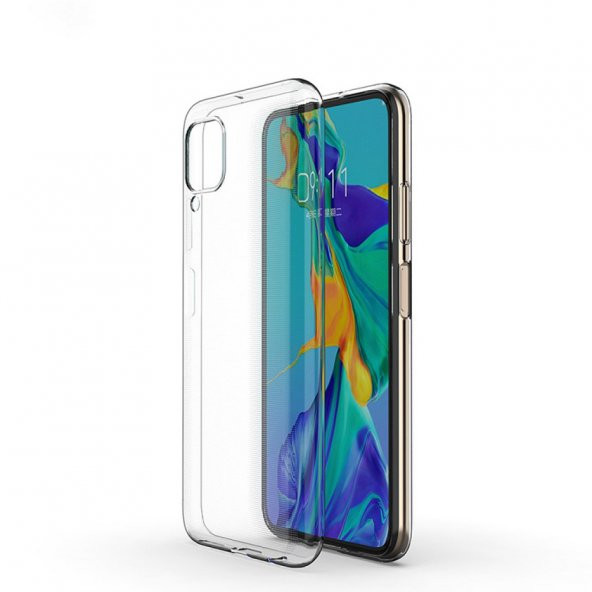 Huawei P40 Lite Kılıf Lüx Kamera Korumalı Şeffaf Silikon Kılıf - 3