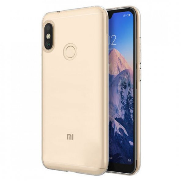 Xiaomi Mi A2 Lite Kılıf Lüx Kamera Korumalı Şeffaf Silikon Kılıf