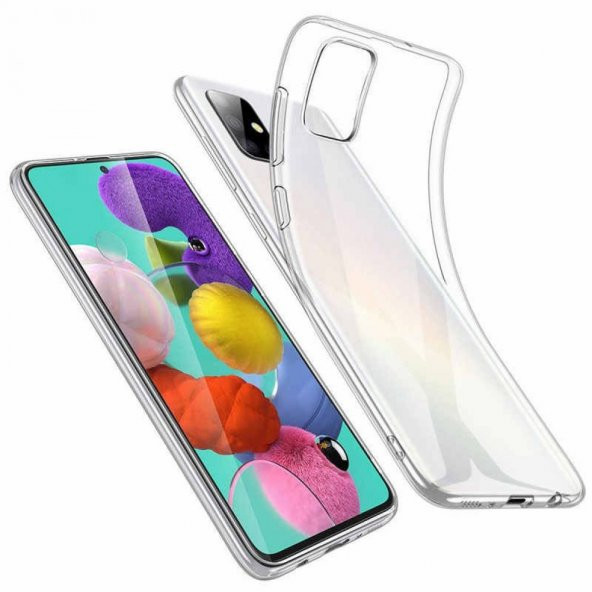 Samsung Galaxy A21S Kılıf Lüx Şeffaf Silikon Kılıf