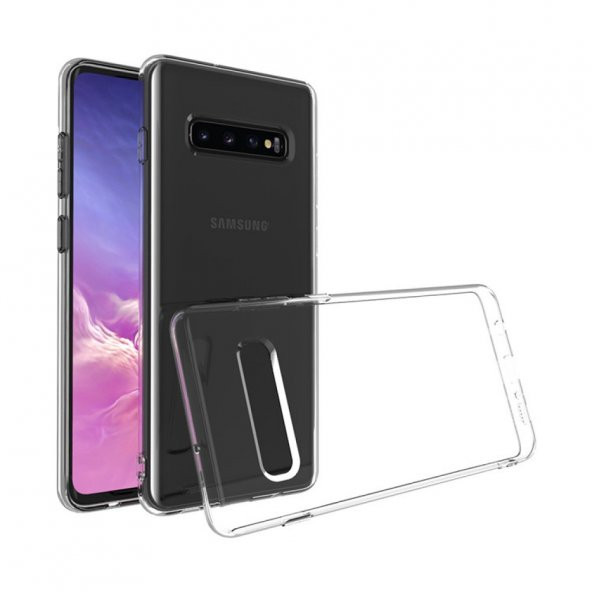 Samsung Galaxy S10 Plus Kılıf Lüx Şeffaf Silikon Kılıf