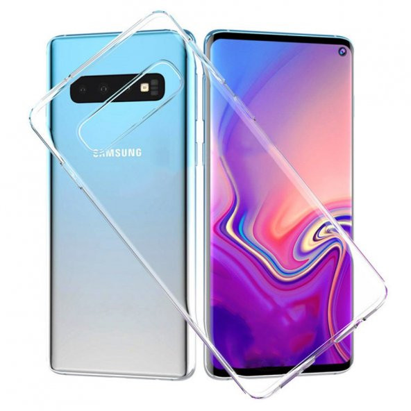 Samsung Galaxy S10 Kılıf Lüx Kamera Korumalı Şeffaf Silikon Kılıf - 3