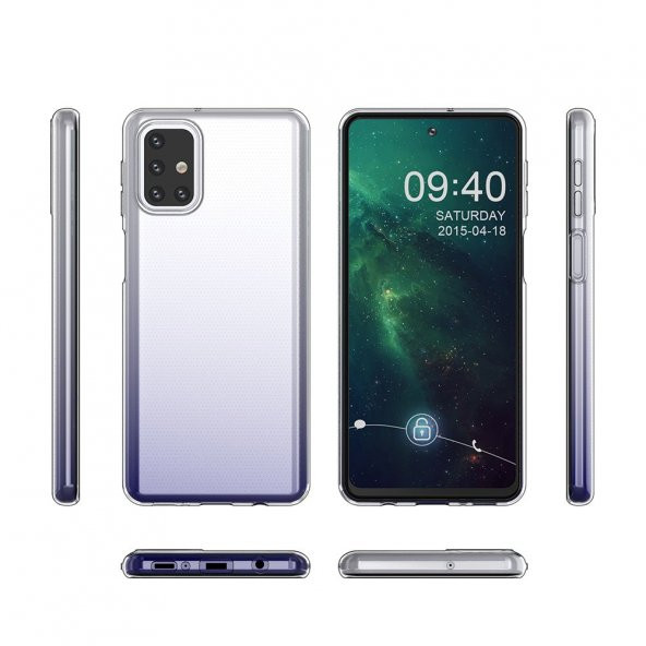 Samsung Galaxy M31S Kılıf Lüx Şeffaf Silikon Kılıf - 2