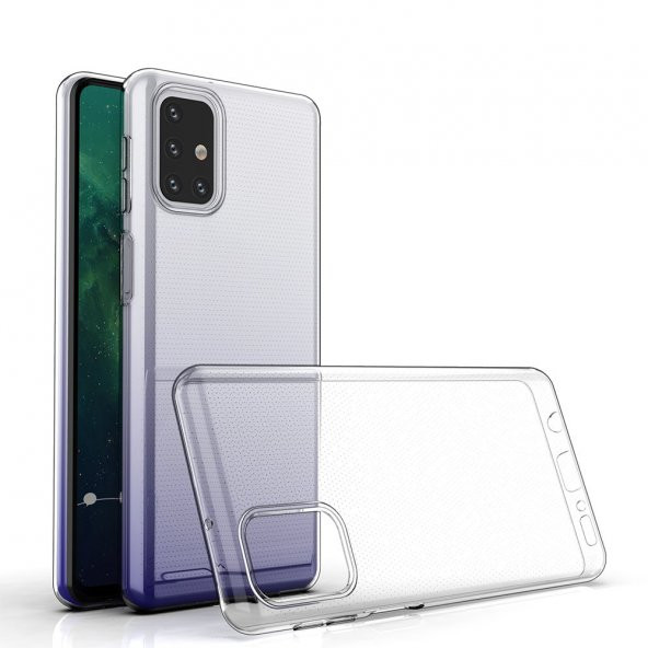 Samsung Galaxy M31S Kılıf Lüx Şeffaf Silikon Kılıf - 4