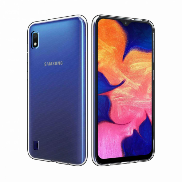 Samsung Galaxy A10 Kılıf Lüx Kamera Korumalı Şeffaf Silikon Kılıf - Resim 2