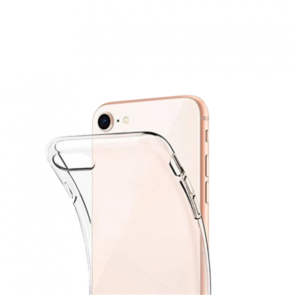 Apple iPhone 8 Kılıf Lüx Kamera Korumalı Şeffaf Silikon Kılıf - Resim 2