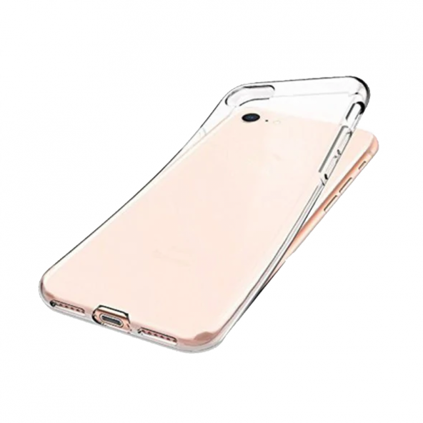 Apple iPhone 8 Kılıf Lüx Kamera Korumalı Şeffaf Silikon Kılıf - Resim 3