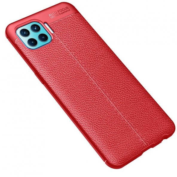 Oppo Reno 4 Lite Kılıf Focus Deri Görünümlü Silikon Kılıf Kapak - 3