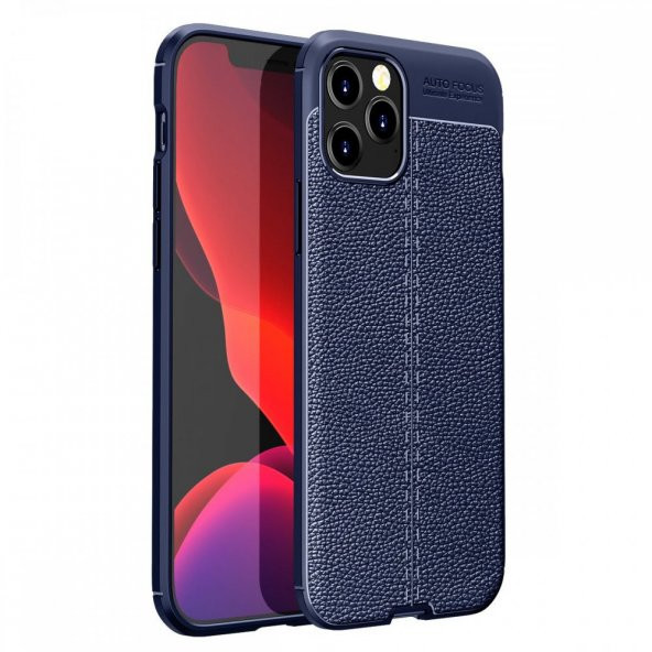 iPhone 12 Kılıf Focus Deri Görünümlü Silikon Kılıf Esnek Kapak - 2